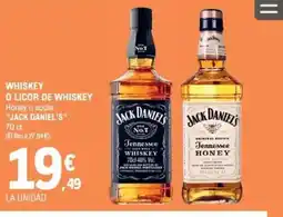 E.Leclerc JACK DANIEL'S Whiskey o licor de whiskey oferta