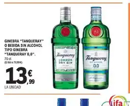 E.Leclerc Ginebra tanqueray o bebida sin alcohol tipo ginebra tanqueray 0,0 oferta