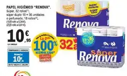 E.Leclerc RENOVA Papel higiénico oferta