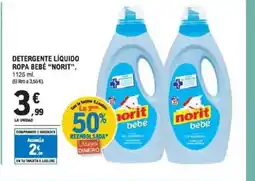 E.Leclerc NORIT Detergente líquido ropa bebé oferta