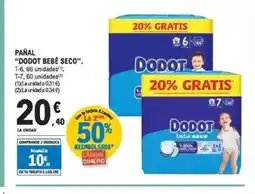 E.Leclerc DODOT BEBÉ SECO Pañal oferta