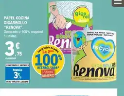 E.Leclerc RENOVA Papel cocina gigarrollo oferta