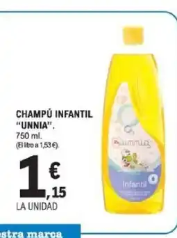 E.Leclerc UNNIA Champú infantil oferta