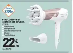 E.Leclerc ROWENTA Secador con difusor oferta
