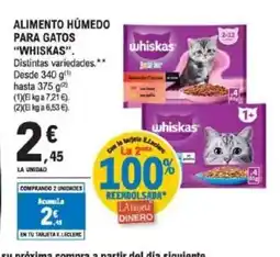E.Leclerc WHISKAS Alimento húmedo para gatos oferta