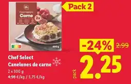 Lidl Chef Select Canelones de carne oferta