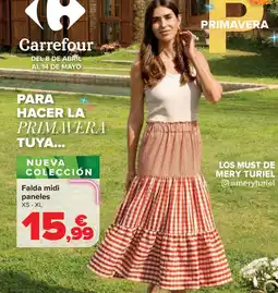 Carrefour Falda midi paneles XS - XL oferta