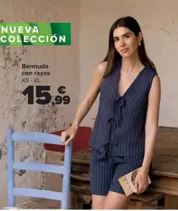 Carrefour Bermuda con rayas XS-XL oferta