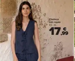 Carrefour Chaleco con rayas XS-XL oferta