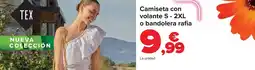 Carrefour Camiseta con volante S-2XL o bandolera rafia oferta