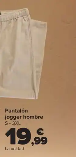 Carrefour Pantalón jogger hombre S-3XL oferta