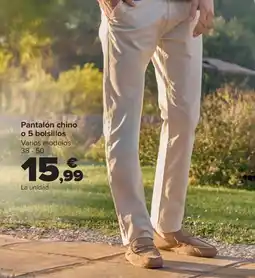 Carrefour Pantalón chino o 5 bolsillos oferta