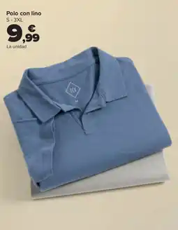 Carrefour Polo con lino S-3XL oferta