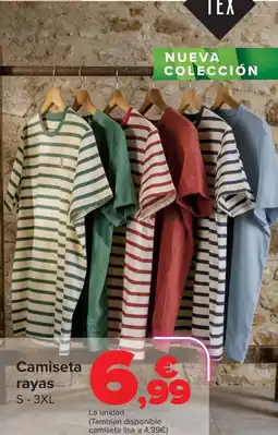 Carrefour Camiseta rayas S-3XL oferta