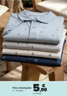 Carrefour Polo estampado oferta