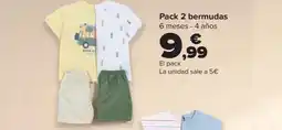 Carrefour Pack 2 bermudas oferta