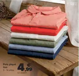 Carrefour Polo piqué liso oferta