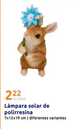 Action Solar - lámpara de polirresina oferta