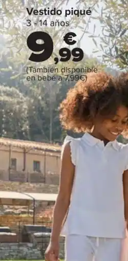 Carrefour Vestido piqué oferta