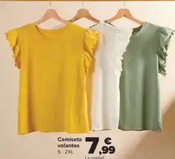 Carrefour Camiseta volantes S-2XL oferta