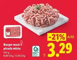 Lidl Mixta - burger meat picada oferta