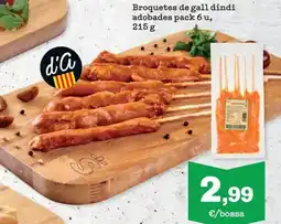 Sorli Broquetes de gall dindi adobades oferta