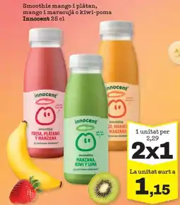Sorli INNOCENT Smoothie mango i plàtan, mango i maracujà o kiwi-poma oferta