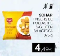 Plusfresc SCHÄR Fingers de pollastre s/gluten s/lactosa oferta