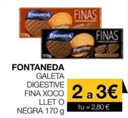 Plusfresc FONTANEDA Galeta digestive fina xoco negra oferta