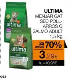Plusfresc ULTIMA Menjar gat sec poll- arròs o salmó adult oferta