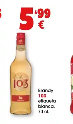 TOP Cash & Carry 103 Brandy etiqueta blanca oferta