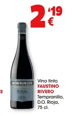 TOP Cash & Carry FAUSTINO RIVERO Vino tinto Tempranillo, D.O. Rioja oferta