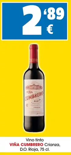 TOP Cash & Carry VIÑA CUMBRERO Vino tinto Crianza D.O. Rioja oferta