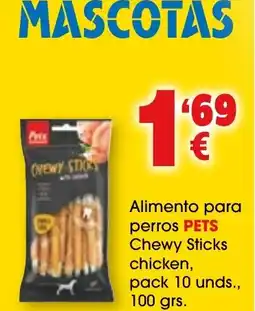 TOP Cash & Carry PETS Alimento para perros Chewy Sticks chicken oferta