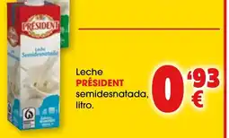 TOP Cash & Carry PRÉSIDENT Leche semidesnatada oferta