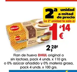 TOP Cash & Carry Flan de huevo original o sin lactosa o 0% azúcar añadido y 0% materia grasa oferta
