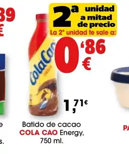 TOP Cash & Carry COLA CAO Batido de cacao Energy oferta