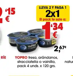 TOP Cash & Carry YOPRO fresa, arándanos, stracciatella o vainilla oferta