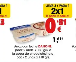 TOP Cash & Carry DANONE Arroz con leche la copa de chocolate/nata oferta