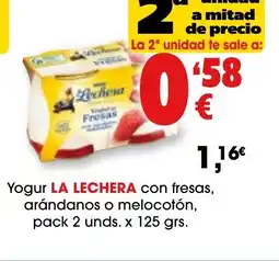 TOP Cash & Carry LA LECHERA Yogur con fresas, arándanos o melocotón oferta