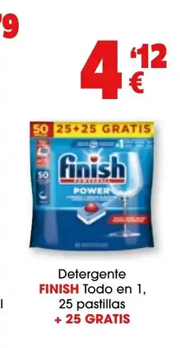 TOP Cash & Carry FINISH Detergente Todo en 1, 25 pastillas oferta