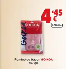 TOP Cash & Carry GOIKOA Fiambre de bacon oferta