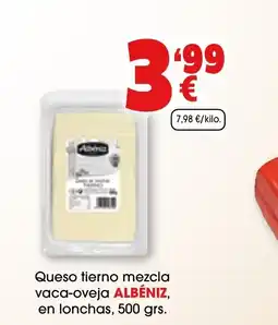 TOP Cash & Carry ALBÉNIZ Queso tierno mezcla vaca-oveja, en lonchas oferta