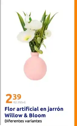 Action Flor artificial en jarrón Willow & Bloom oferta