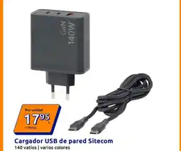 Action Cargador USB de pared Sitecom oferta