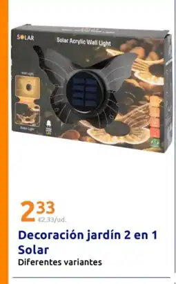 Action Decoración jardín 2 en 1 Solar oferta