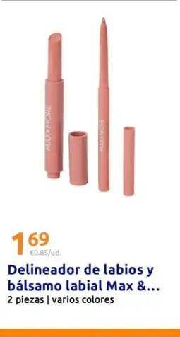 Action Delineador de labios y bálsamo labial Max oferta
