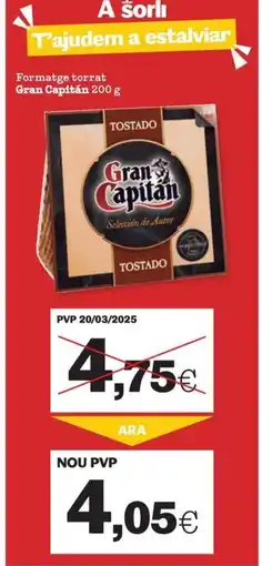 Sorli GRAN CAPITÁN Formatge torrat oferta