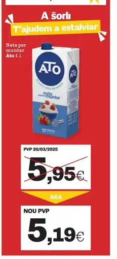 Sorli ATO Nata per muntar oferta