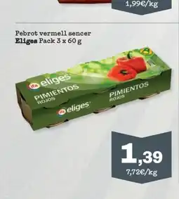 Sorli ELIGES Pebrot vermell sencer oferta